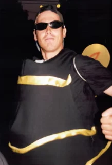 Seth Mallios with a bee costume